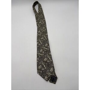 Enrico Venturi Cravatte Made In Italy Tie Light Green Paisley‎ 60" By 3.5"